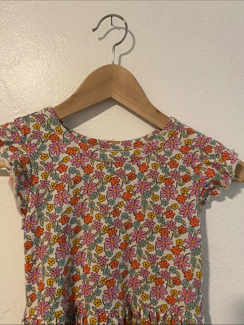 🌈5/25🌈 Old Navy 100% Cotton Flower Skater Sleeveless Dress w Pockets! size 8